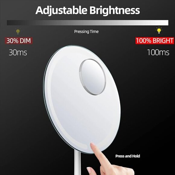 Lighted Makeup Mirror with 1X/5X Magnification,8.3" Rechargeable *new* - Picture 4 of 9